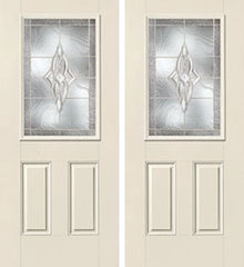 WDMA 60x80 Door (5ft by 6ft8in) Exterior Smooth Wellesley Half Lite 2 Panel Star Double Door 1