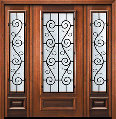 WDMA 60x80 Door (5ft by 6ft8in) Exterior Mahogany 80in 3/4 Lite St. Charles Door /2side 1