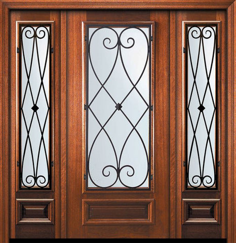 WDMA 60x80 Door (5ft by 6ft8in) Exterior Mahogany 80in 3/4 Lite Charleston Door /2side 1
