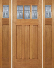 WDMA 60x84 Door (5ft by 7ft) Exterior Mahogany Barnsdale Single Door/2side w/ C Glass 1