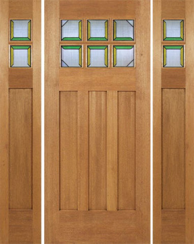 WDMA 60x84 Door (5ft by 7ft) Exterior Mahogany Randall Single Door/2side w/ MO Glass 1