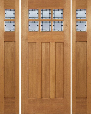 WDMA 60x84 Door (5ft by 7ft) Exterior Mahogany Randall Single Door/2side w/ N Glass 1