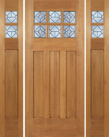 WDMA 60x84 Door (5ft by 7ft) Exterior Mahogany Randall Single Door/2side w/ H Glass 1