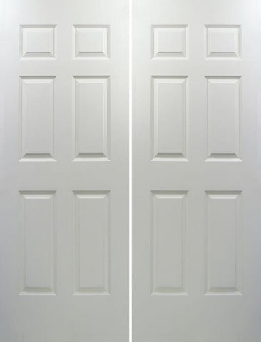 WDMA 60x96 Door (5ft by 8ft) Interior Swing Smooth 96in Colonist Solid Core Double Door|1-3/8in Thick 1