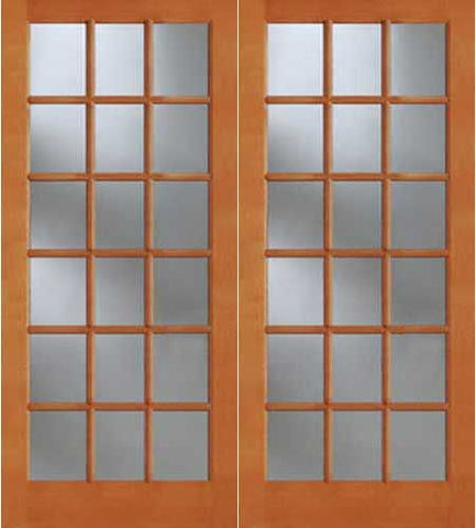 WDMA 60x96 Door (5ft by 8ft) Exterior Fir 1518 18-Lite Double Door 1