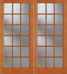 WDMA 60x96 Door (5ft by 8ft) Exterior Fir 1518 18-Lite Double Door 1