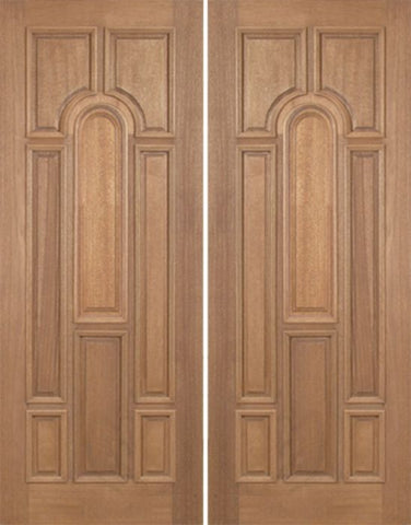 WDMA 60x96 Door (5ft by 8ft) Exterior Mahogany Revis Double Door Plain Panel - 8ft Tall 1