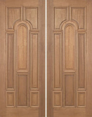 WDMA 60x96 Door (5ft by 8ft) Exterior Mahogany Revis Double Door Plain Panel - 8ft Tall 1