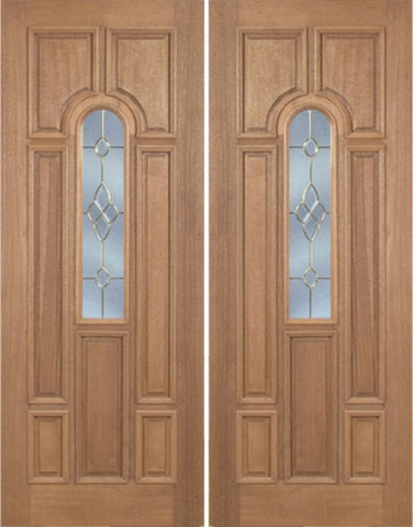 WDMA 60x96 Door (5ft by 8ft) Exterior Mahogany Revis Double Door w/ C Glass - 8ft Tall 1