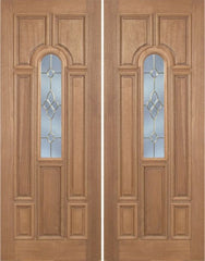 WDMA 60x96 Door (5ft by 8ft) Exterior Mahogany Revis Double Door w/ C Glass - 8ft Tall 1