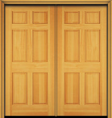WDMA 60x96 Door (5ft by 8ft) Exterior Fir 96in 6 Panel Double Door 1