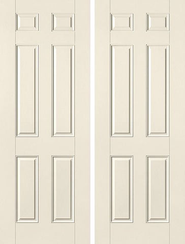 WDMA 60x96 Door (5ft by 8ft) Exterior Smooth 8ft 6 Panel Star Double Door 1