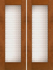 WDMA 60x96 Door (5ft by 8ft) Exterior Mahogany 2-1/4in Thick Contemporary Double Doors Casting Glass 1