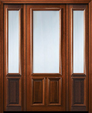 WDMA 60x96 Door (5ft by 8ft) Exterior Mahogany 36in x 96in 2/3 Lite Portobello Door /2side 1