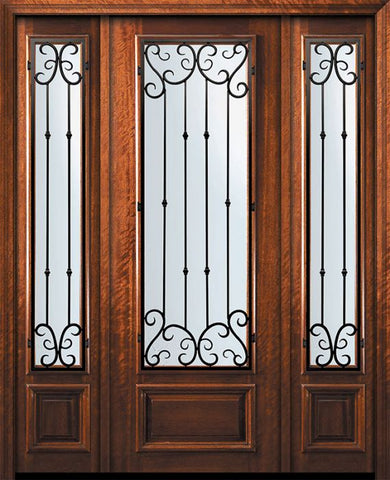 WDMA 60x96 Door (5ft by 8ft) Exterior Mahogany 96in 3/4 Lite Valencia Door /2side 1