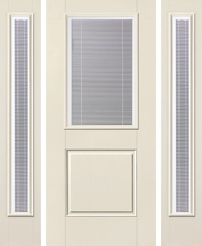 WDMA 62x80 Door (5ft2in by 6ft8in) Exterior Smooth Raise/Tilt Half Lite 1 Panel Star Door 2 Sides 1