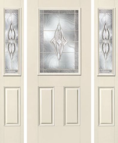 WDMA 62x80 Door (5ft2in by 6ft8in) Exterior Smooth Wellesley Half Lite 2 Panel Star Door 2 Sides 1