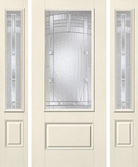 WDMA 62x80 Door (5ft2in by 6ft8in) Exterior Smooth MaplePark 3/4 Lite 1 Panel Star Door 2 Sides 1