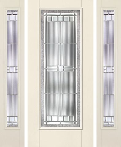 WDMA 62x80 Door (5ft2in by 6ft8in) Exterior Smooth SaratogaTM Full Lite W/ Stile Lines Star Door 2 Sides 1