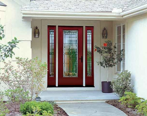 WDMA 62x80 Door (5ft2in by 6ft8in) Exterior Smooth SaratogaTM Full Lite W/ Stile Lines Star Door 2 Sides 2
