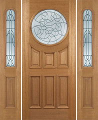 WDMA 64x80 Door (5ft4in by 6ft8in) Exterior Mahogany Sherman Single Door/2side w/ S Glass 1