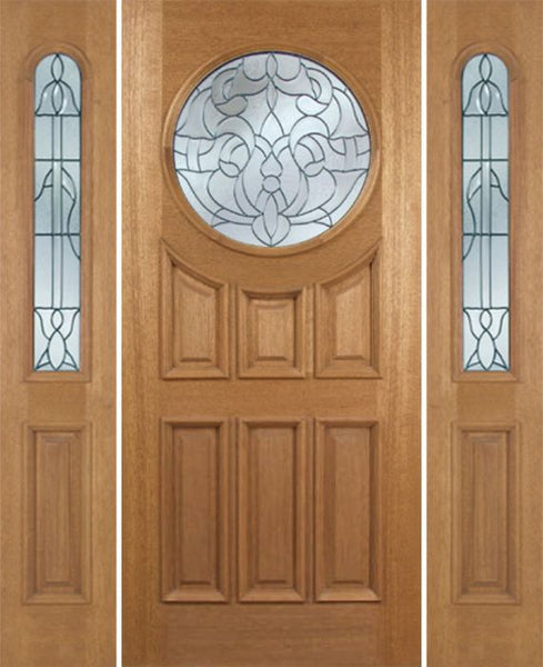 WDMA 64x80 Door (5ft4in by 6ft8in) Exterior Mahogany Sherman Single Door/2side w/ U Glass 1