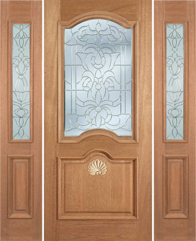 WDMA 64x80 Door (5ft4in by 6ft8in) Exterior Mahogany Franklin Single Door/2side w/ U Glass 1