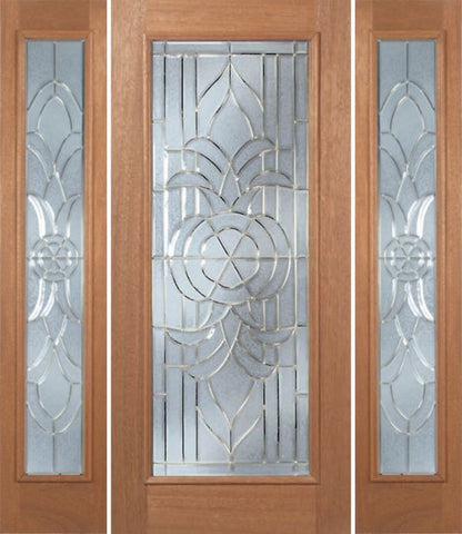 WDMA 64x80 Door (5ft4in by 6ft8in) Exterior Mahogany Livingston Single Door/2side w/ C Glass - 6ft8in Tall 1