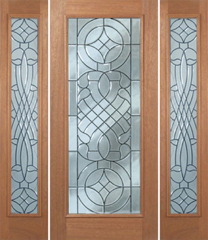 WDMA 64x80 Door (5ft4in by 6ft8in) Exterior Mahogany Livingston Single Door/2side w/ D Glass - 6ft8in Tall 1