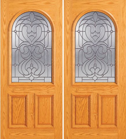 WDMA 64x80 Door (5ft4in by 6ft8in) Exterior Mahogany Radius Lite Double Door 1