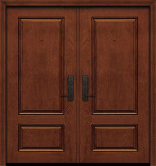 WDMA 64x80 Door (5ft4in by 6ft8in) Exterior Mahogany 80in Double 2 Panel Square Door 1