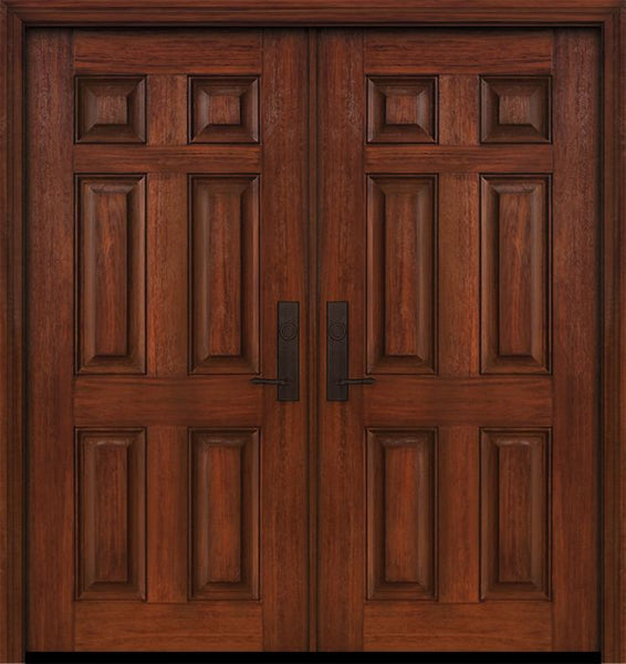 WDMA 64x80 Door (5ft4in by 6ft8in) Exterior Cherry 80in Double 6 Panel Door 1