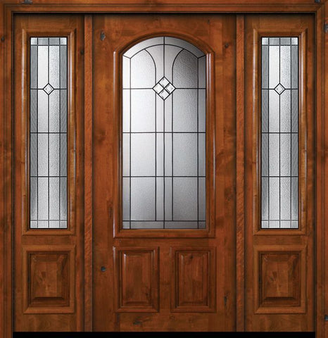 WDMA 64x80 Door (5ft4in by 6ft8in) Exterior Knotty Alder 36in x 80in Cantania Arch Lite Alder Door /2side 1