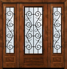WDMA 64x80 Door (5ft4in by 6ft8in) Exterior Knotty Alder 36in x 80in 3/4 Lite St. Charles Alder Door /2side 1
