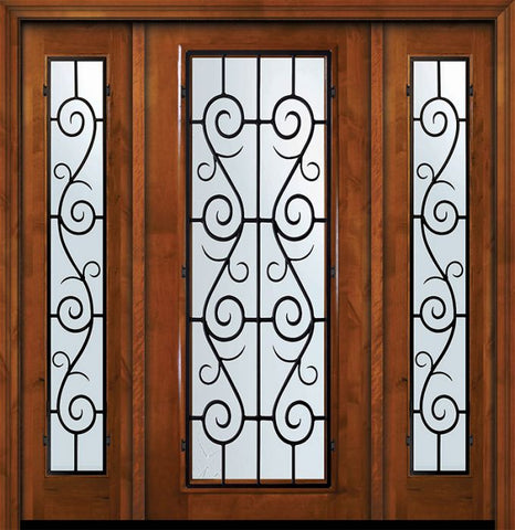 WDMA 64x80 Door (5ft4in by 6ft8in) Exterior Knotty Alder 36in x 80in Full Lite St. Charles Alder Door /2side 1
