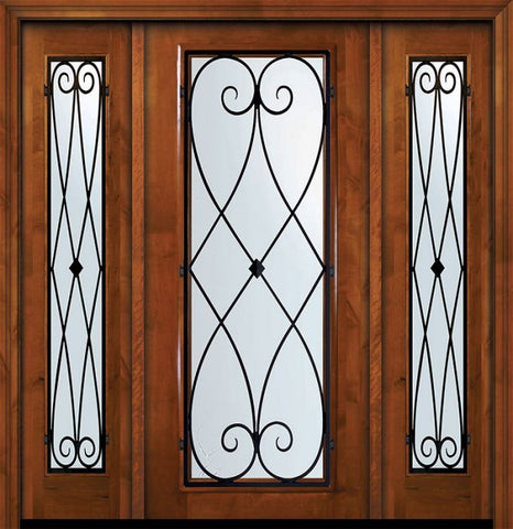 WDMA 64x80 Door (5ft4in by 6ft8in) Exterior Knotty Alder 36in x 80in Full Lite Charleston Alder Door /2side 1