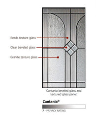 WDMA 64x80 Door (5ft4in by 6ft8in) Exterior 80in ThermaPlus Steel Cantania 1 Panel 3/4 Lite Double Door 3