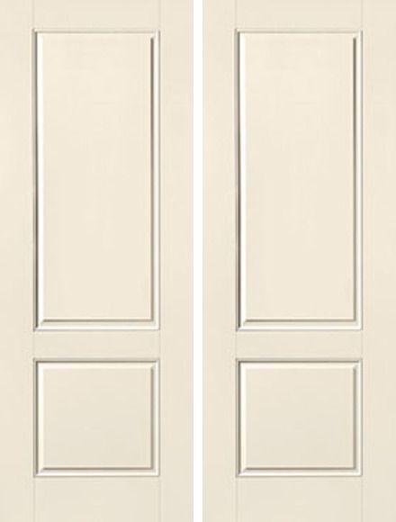 WDMA 64x96 Door (5ft4in by 8ft) Exterior Smooth 8ft 2 Panel Square Top Star Double Door 1