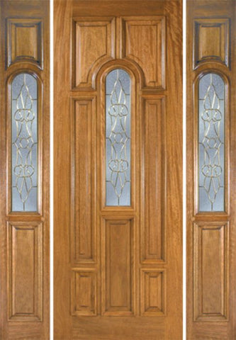 WDMA 64x96 Door (5ft4in by 8ft) Exterior Mahogany Talbot Single Door/2side w/ OL Glass 1
