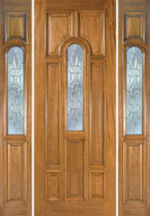 WDMA 64x96 Door (5ft4in by 8ft) Exterior Mahogany Talbot Single Door/2side w/ L Glass 1