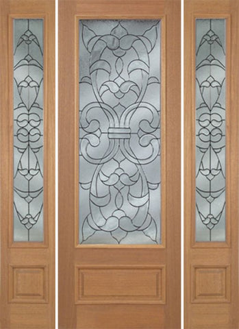 WDMA 64x96 Door (5ft4in by 8ft) Exterior Mahogany Edwards Single Door/2side w/ W Glass - 8ft Tall 1