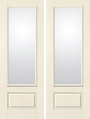 WDMA 64x96 Door (5ft4in by 8ft) French Smooth 8ft Satin Etch 3/4 Lite 1 Panel Star Double Door 1
