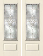 WDMA 64x96 Door (5ft4in by 8ft) Exterior Smooth Wellesley 8ft 3/4 Lite 1 Panel Star Double Door 1