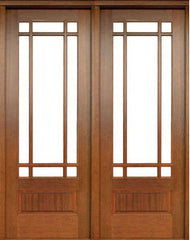 WDMA 64x96 Door (5ft4in by 8ft) Patio Swing Mahogany Alexandria TDL 9 Lite Double Door 1