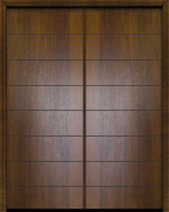 WDMA 64x96 Door (5ft4in by 8ft) Exterior Mahogany 96in Double Westwood Contemporary Door 1