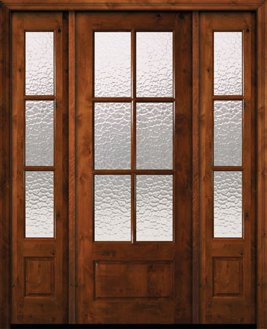 WDMA 64x96 Door (5ft4in by 8ft) Exterior Knotty Alder 36in x 96in 6 Lite TDL Estancia Alder Door /2side w/Textured Glass 1