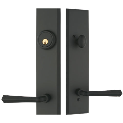 WDMA 64x96 Door (5ft4in by 8ft) Exterior Cherry IMPACT | 96in Double 1 Panel 3/4 Lite Moderna Steel Grille Door 2