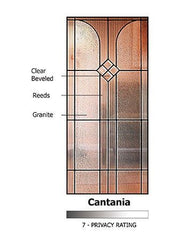 WDMA 64x96 Door (5ft4in by 8ft) Exterior Cherry 96in Double 1 Panel 3/4 Lite Cantania Door 2