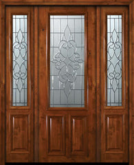 WDMA 64x96 Door (5ft4in by 8ft) Exterior Knotty Alder 36in x 96in 2/3 Lite Courtlandt Alder Door /2side 1