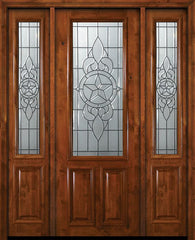 WDMA 64x96 Door (5ft4in by 8ft) Exterior Knotty Alder 36in x 96in 2/3 Lite Brazos Alder Door /2side 1